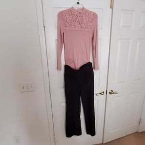 Lace body suit and pants